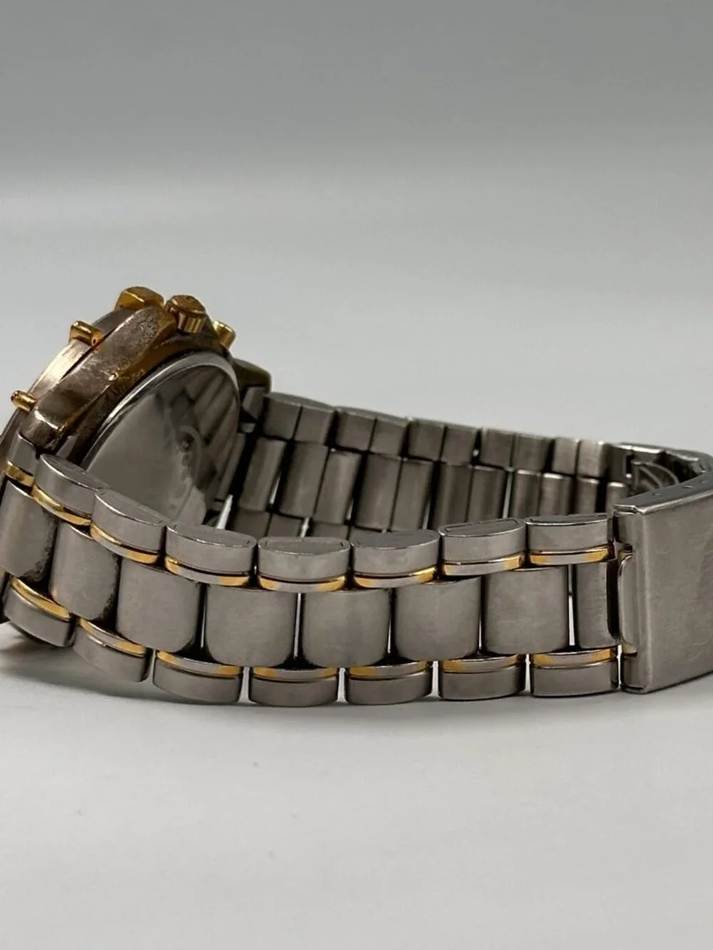 Vintage Fossil Star Master Watch Two Tone Stainless Steel New Battery 7.5